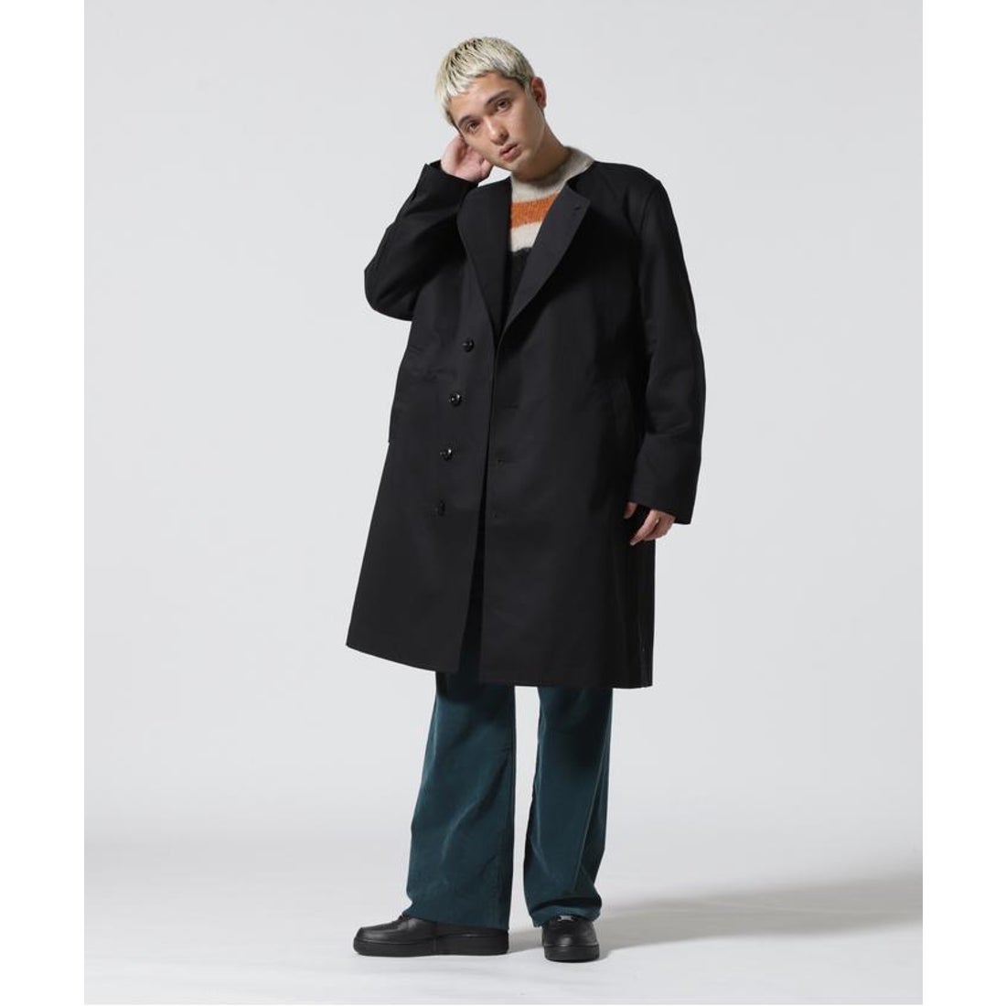Toironier×DICKIES/レイヤードトレンチコート　ブラック ガーデン GARDEN Toironier/ToironierxDickies Layered Trench Coat