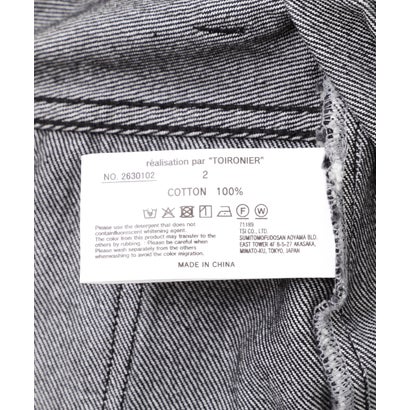 ガーデン GARDEN TOI／Side Tuck Double Denim （ブラック）｜詳細画像