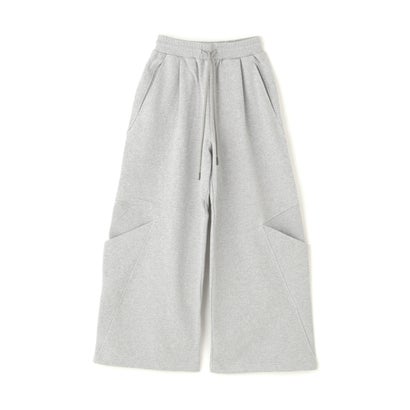 ガーデン GARDEN NULLUS/ヌルス/SCULPTURAL CUT WIDE LEG SWEATS/NUAW26TRO007 （グレー）｜詳細画像