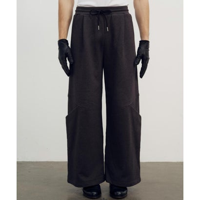 ガーデン GARDEN NULLUS/ヌルス/SCULPTURAL CUT WIDE LEG SWEATS/NUAW26TRO007 （ブラウン）｜詳細画像