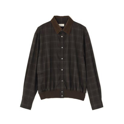 ガーデン GARDEN TOI／Ribbed Hem Wool Shirts （ネイビー）｜詳細画像