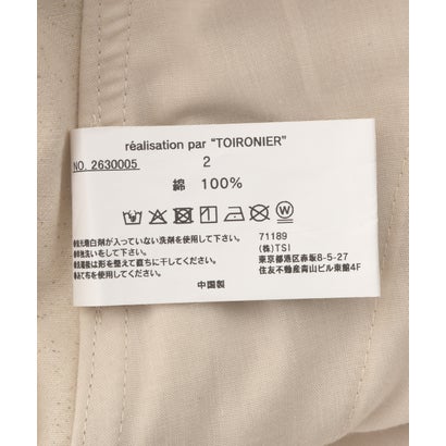 ガーデン GARDEN Toironier/トワロニエ/2TUCK CHINO TROUSERS （ブラック）｜詳細画像