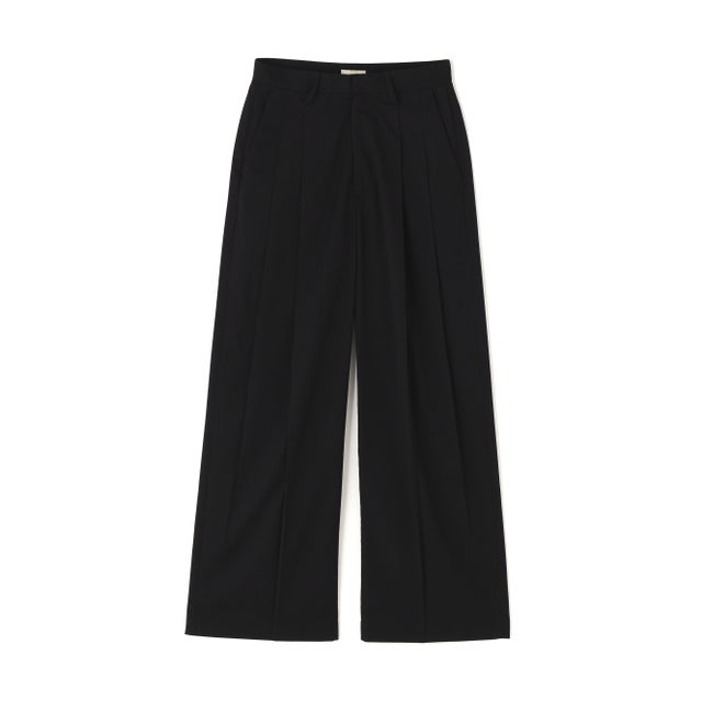 Toironier/トワロニエ/2TUCK WOOL WIDE TROUSERS （ブラック）