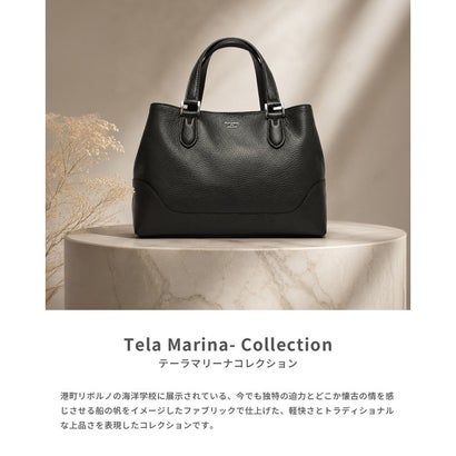 ペッレモルビダ テーラマリーナ トートバッグ PELLE MORBIDA Tela Marina pmo-te013 （チャコールグレー）｜詳細画像