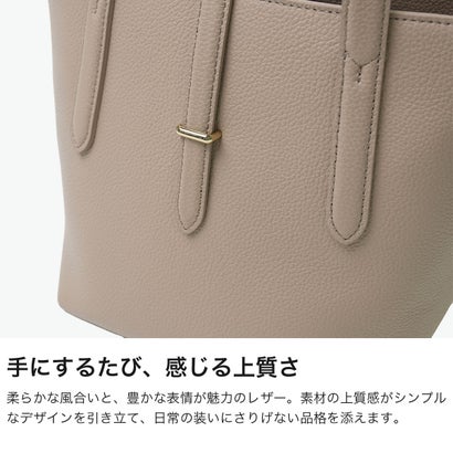 トートバッグ 小さめ レディース ブランド きれいめ 手持ち 日本製 本革 牛革 イタリアンレザー 軽量 バッグ シンプル トート おしゃれ コンパクト Vela ミニトートバッグ VE108 （ブラック）｜詳細画像