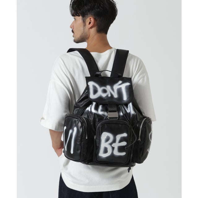 ＠Paint Leather Back Pack （ブラック）
