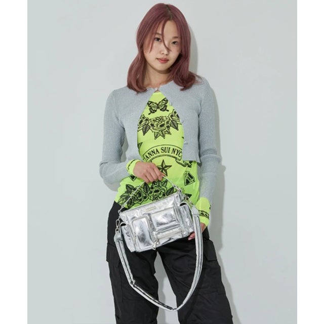 anna sui nyc/アナ スイ エヌワイシー/マルチポケットチビバッグ （シルバー）