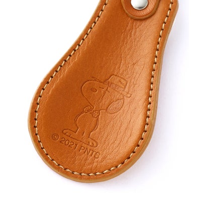 PEANUTS /スヌーピー/SNOOPY 革製レザー靴べらキーホルダー （キャメル6）｜詳細画像