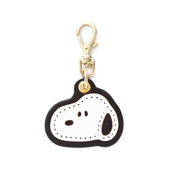 PEANUTS/スヌーピー/栃木レザーチャームWS （ブラック）