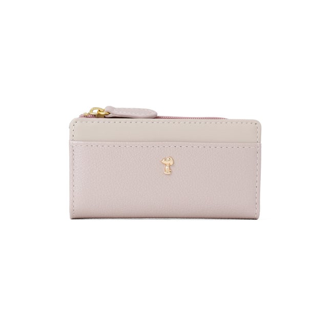 SNOOPY LEATHER COLLECTION/スヌーピーレザーコレクション/パールシリース? ファスナー付きキーケース （ピンク）