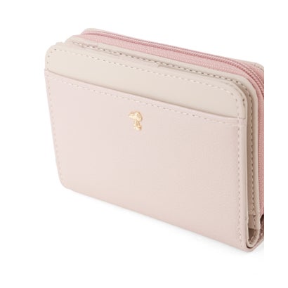 SNOOPY LEATHER COLLECTION/スヌーピーレザーコレクション/パールシリース? 二つ折財布 （ピンク）｜詳細画像