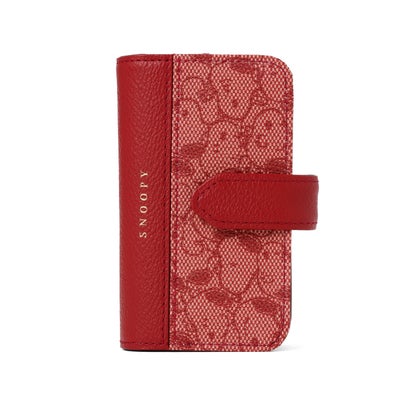 SNOOPY LEATHER COLLECTION/スヌーピーレザーコレクション/ジャガード/キーケース （レッド）｜詳細画像