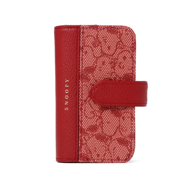 SNOOPY LEATHER COLLECTION/スヌーピーレザーコレクション/ジャガード/キーケース （レッド）