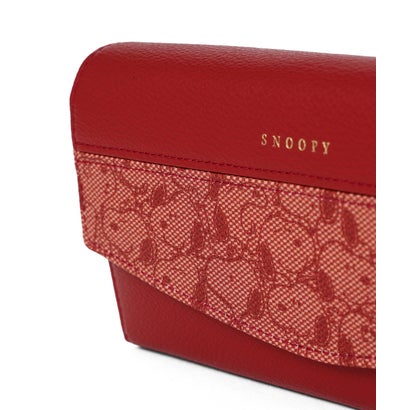 SNOOPY LEATHER COLLECTION/スヌーピーレザーコレクション/ジャガード/LF束入れ （レッド）｜詳細画像