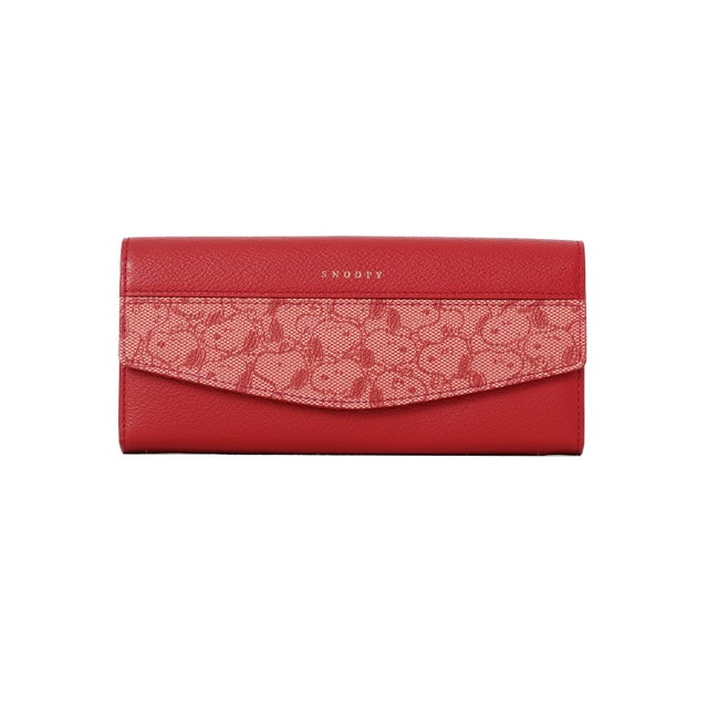 SNOOPY LEATHER COLLECTION/スヌーピーレザーコレクション/ジャガード/LF束入れ （レッド）