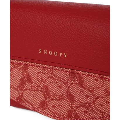 SNOOPY LEATHER COLLECTION/スヌーピーレザーコレクション/ジャガード/LF二つ折り財布 （ブラック）｜詳細画像