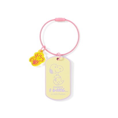 SNOOPY LEATHER COLLECTION/スヌーピーレザーコレクション/ワイヤー付ドックタグ （レッド）｜詳細画像