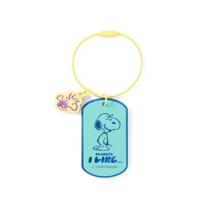 SNOOPY LEATHER COLLECTION/スヌーピーレザーコレクション/ワイヤー付ドックタグ （ブルー）｜詳細画像