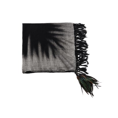 KMRii/ケムリ/DISCHARGED SALLY TWILL STOLE （ブラック）｜詳細画像