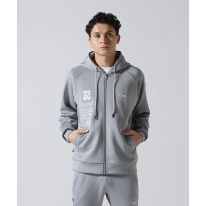 ロイヤルフラッシュ ROYAL FLASH SY32 by SWEET YEARS /エスワイサーティトゥ バイ スィートイヤーズ/DOUBLE KNIT MULTI LOGO ZIP （ブラック）｜詳細画像
