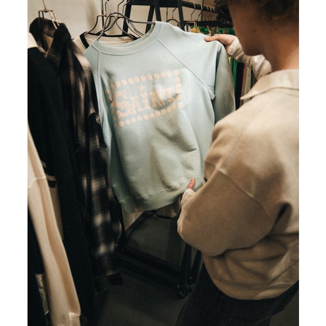 SAINT MICHAEL/セント マイケル/RAGLAN CRW N SWEAT/SAINT/SAXBLUE （ブルー）