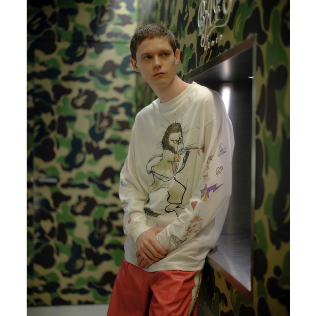 SAINT MICHAEL/セント マイケル/BAPE_LS T-SHIRT/RUNNING/WHITE （ホワイト）