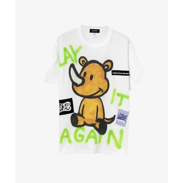 guernika/ゲルニカ/ツノっちPaint T-shirt （ホワイト）