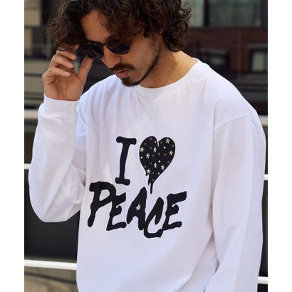 STUD MUFFIN/スタッドマフィン/IハートPeace LS （ホワイト）｜詳細画像