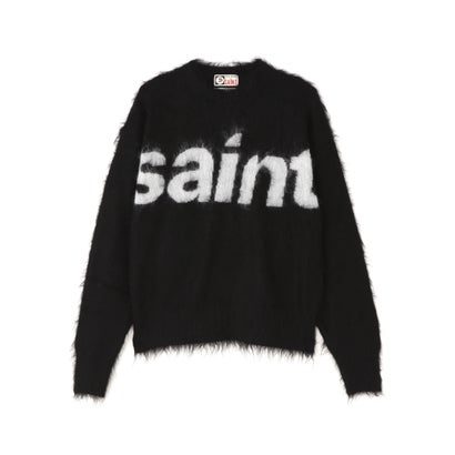 SAINT MICHAEL/セントマイケル/MOHAIR CREW KNIT/SAINT/BLACK （ブラック）｜詳細画像