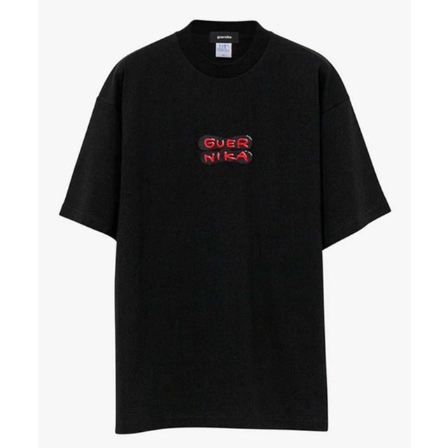 guernika/ゲルニカ/guernika Bar embroidery T-shirt （ブラック）