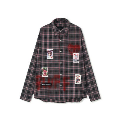 ロイヤルフラッシュ ROYAL FLASH CD／Checked Shirt ”Cards” （ホワイト）｜詳細画像