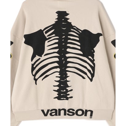 ロイヤルフラッシュ ROYAL FLASH FR(13)NDS×Vanson Leathers/フレンズ×バンソンレザーズ/BONE HOODIE （ベージュ）｜詳細画像