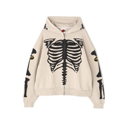 ロイヤルフラッシュ ROYAL FLASH FR(13)NDS×Vanson Leathers/フレンズ×バンソンレザーズ/BONE HOODIE （ベージュ）｜詳細画像
