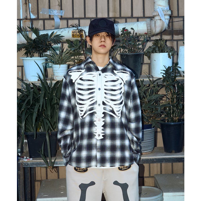 FR／VANSON CHECK SHIRT （ブラック）
