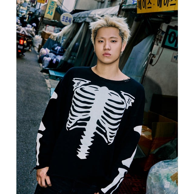 FR(13)NDS×Vanson Leathers/フレンズ×バンソンレザーズ/BONE KNIT （ブラック）