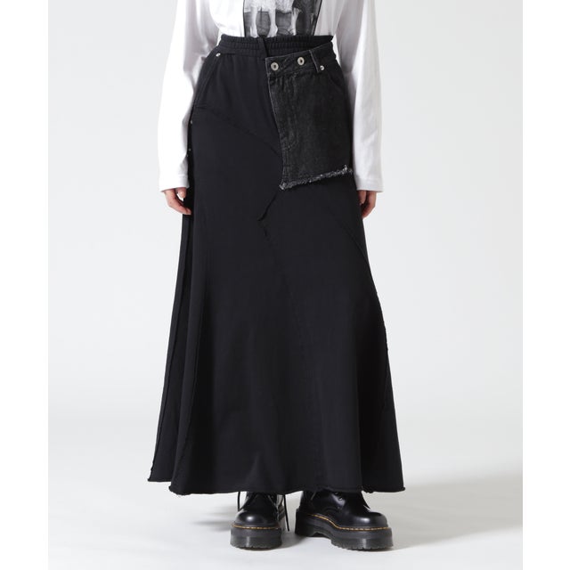 DENIM SWEAT DOCKING FLARE SK （ブラック）