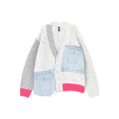 ロイヤルフラッシュ ROYAL FLASH AULA AILA/アウラアイラ/DENIM COMBINATION CARDIGAN （ブラック）｜詳細画像