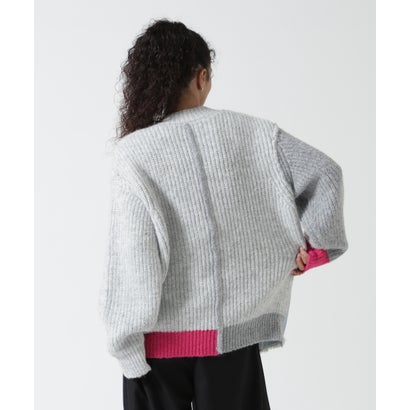 ロイヤルフラッシュ ROYAL FLASH AULA AILA/アウラアイラ/DENIM COMBINATION CARDIGAN （ブラック）｜詳細画像