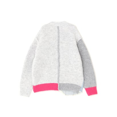 ロイヤルフラッシュ ROYAL FLASH AULA AILA/アウラアイラ/DENIM COMBINATION CARDIGAN （ライトグレー3）｜詳細画像