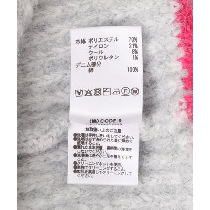 ロイヤルフラッシュ ROYAL FLASH AULA AILA/アウラアイラ/DENIM COMBINATION CARDIGAN （ライトグレー3）｜詳細画像