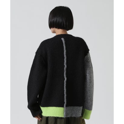 ロイヤルフラッシュ ROYAL FLASH AULA AILA/アウラアイラ/DENIM COMBINATION CARDIGAN （ライトグレー3）｜詳細画像