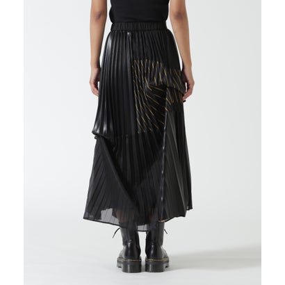 ロイヤルフラッシュ ROYAL FLASH UN3D./アンスリード/PATCHWORK PLEATS SKIRT （ブラック）｜詳細画像