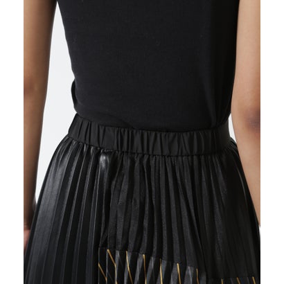 ロイヤルフラッシュ ROYAL FLASH UN3D./アンスリード/PATCHWORK PLEATS SKIRT （ブラック）｜詳細画像
