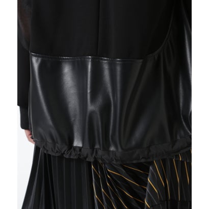 ロイヤルフラッシュ ROYAL FLASH UN3D./アンスリード/LEATHER PATCHWORK TOP （ブラック）｜詳細画像