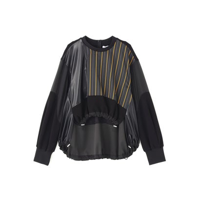 ロイヤルフラッシュ ROYAL FLASH UN3D./アンスリード/LEATHER PATCHWORK TOP （ブラック）｜詳細画像