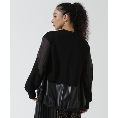 ロイヤルフラッシュ ROYAL FLASH UN3D./アンスリード/LEATHER PATCHWORK TOP （ブラック）｜詳細画像