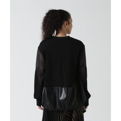 ロイヤルフラッシュ ROYAL FLASH UN3D./アンスリード/LEATHER PATCHWORK TOP （ブラック）｜詳細画像