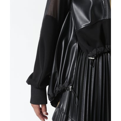 ロイヤルフラッシュ ROYAL FLASH UN3D./アンスリード/LEATHER PATCHWORK TOP （ブラック）｜詳細画像