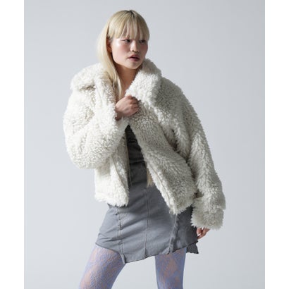 FR(13)NDS/フレンズ/WOMEN BOA COLLAR BLOUSON （ブラウン）｜詳細画像