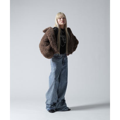 FR(13)NDS/フレンズ/WOMEN BOA COLLAR BLOUSON （ブラウン）｜詳細画像
